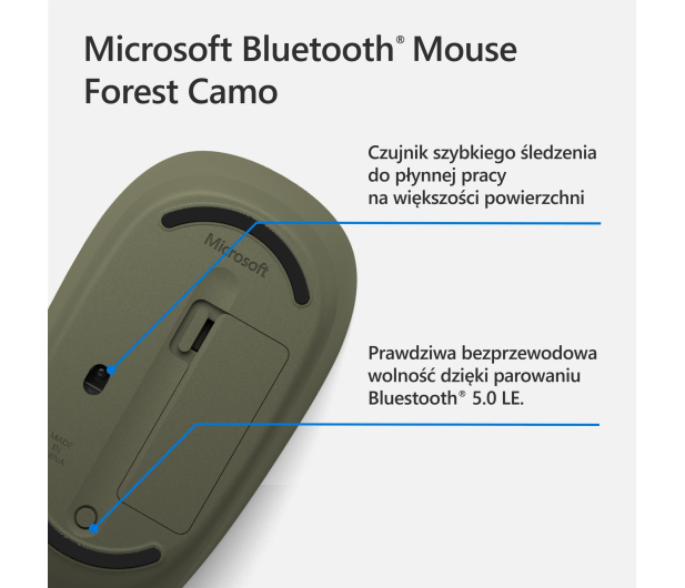 Microsoft Bluetooth Mouse Forest Camo - 695186 - zdjęcie 8